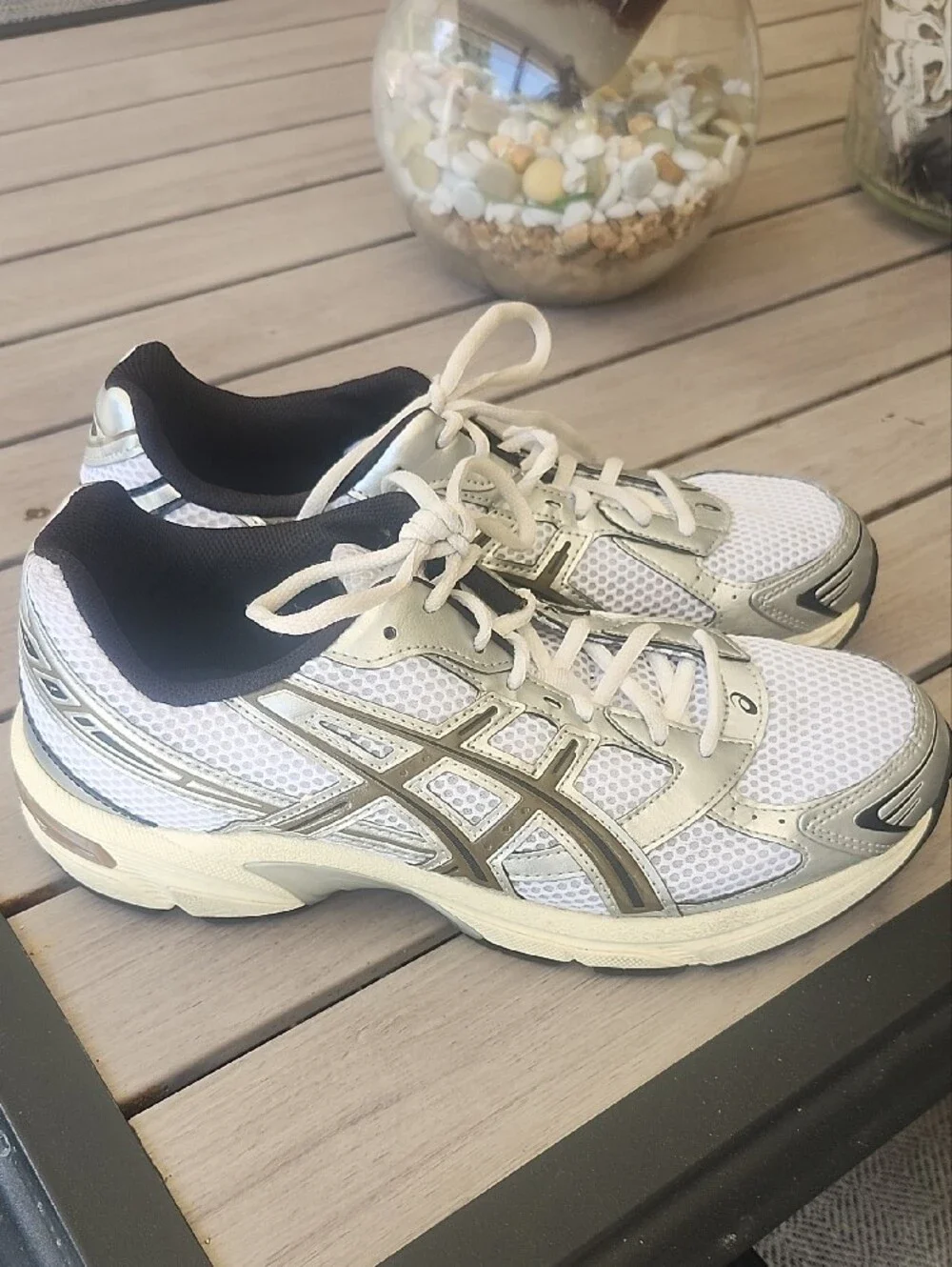 Asics Gel - 1130 MEN  Black, White & Silver Athletic Sneakers